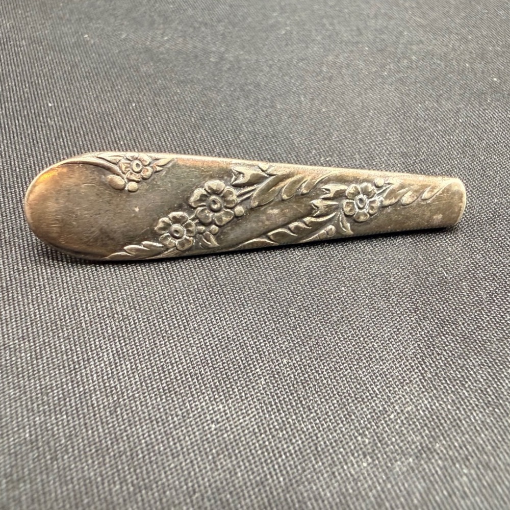 Vintage Spoon Art Floral Brooch Community Plate Silverplate Handcrafted Pin